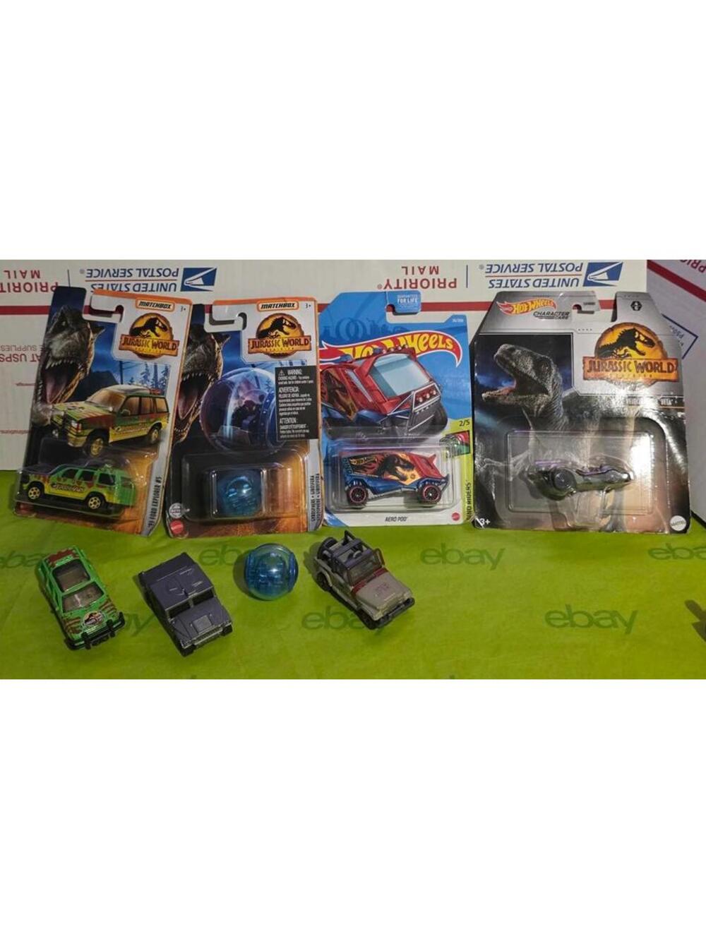 Hot Wheels & Matchbox Jurassic Park & World Vehicle Car Lot